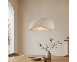 Milton & Oldbrook Japandi Hanglamp Ø 50 cm Vaduz Beige Steenlook