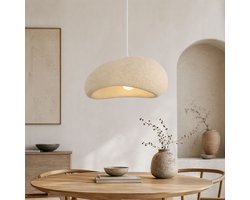 Milton & Oldbrook Japandi Hanglamp Ø 60 cm Vaduz Beige Steenlook