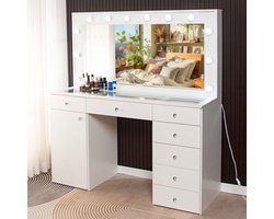 Milton & Oldbrook Kaptafel met LED-verlichting Erice Wit