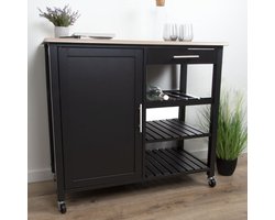 Milton & Oldbrook Keukentrolley Graz Zwart