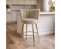 Milton & Oldbrook Lage Barkruk Andria Taupe