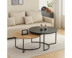 Milton & Oldbrook Salontafel Set Galicia Zwart - Houtlook