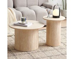 Milton & Oldbrook Salontafel Set Mezica Travertinlook