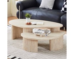 Milton & Oldbrook Salontafel Set Versailles Travertinlook