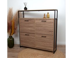 Milton & Oldbrook Schoenenkast Foggia Hout