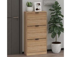 Milton & Oldbrook Schoenenkast Lucca – 3 Niveaus Hout