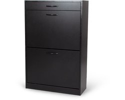 Milton & Oldbrook Schoenenkast Parma – met Lade – tot 8 Paar Schoenen – Zwart