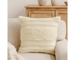 Milton & Oldbrook Sierkussen 45 x 45 cm Inclusief Vulling Kretinga Wit