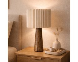 Milton & Oldbrook Tafellamp Lucerne Walnootlook