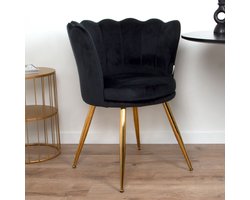 Milton & Oldbrook Velvet Eetkamerstoel Andria Zwart