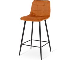 Milton & Oldbrook Velvet Lage Barkruk Berlin Roest