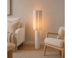 Milton & Oldbrook Vloerlamp Bonn Wit Bouclé