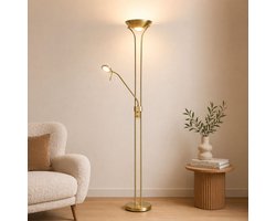 Milton & Oldbrook Vloerlamp met Leeslamp Brescia Goud