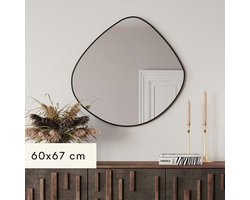 Milton & Oldbrook Wandspiegel 60 x 67 cm Lublin Zwart