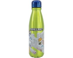 Minecraft aluminium drinkbeker - drinkfles 600 ml - 23.5 cm hoog