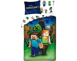 Minecraft Dekbedovertrek Monster Hunter - 140 x 200 cm - Katoen
