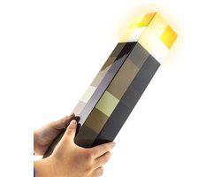 Minecraft fakkel - Torch - Nachtlamp - Fakkel muurlamp - LED - Bekend van Minecraft - Muurlamp - Tafellamp - 28cm - Sfeerverlichting - Oplaadbaar - USB - Cadeau