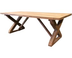 Minerva dining tuintafel 260x100XH77 cm teak geschoord