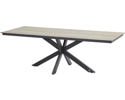Minerva dining tuintafel met Hpl houtlook blad 220x95xH75 cm 4 Seasons Outdoor