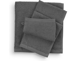 Mingle-handdoek- antraciet- 50x100- 6 stuks