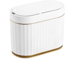 Mini-afvalemmer met deksel, 5 liter, automatische bewegingsmelder - voor badkamer, kantine, slaapkamer, kantoor