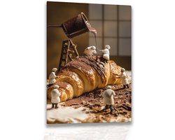 Mini bakkers chocolade – wandkunst – kunst – Glasschilderij – 80x120 cm