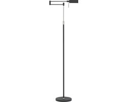 Mini Bari LED leeslamp zwart/nikkel met knik - Modern - Highlight