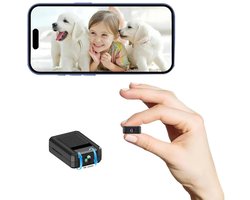 Mini-bewakingscamera – Een wifi-camera met een 180° draaibare lens, die bewaking op afstand via een app ondersteunt en nachtzicht biedt.
