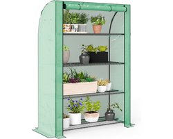 Mini Broeikas met 4 Planken voor Balkon en Tuin