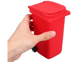 Mini-bureaubakje Met Deksel Bureaubakje Kleine Prullenbak Creatieve Pennenhouder Geschikt Voor Thuiskantoren En Studentenkamers, Gemakkelijk Schoon Te Maken-Rood
