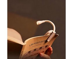 Mini bureaulamp - bureaulamp - Clip-on lamp - Leeslamp - nachtlampje - LED nachtlampje - Oplaadbaar - Kunststof - Wit