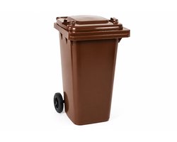 Mini Container - 80 liter Bruin - Kliko Afvalcontainer 80liter - Afvalbak 80l