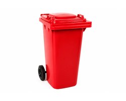 Mini Container - 80 liter Rood - Kliko Afval Container 80liter - Afvalbak 80l