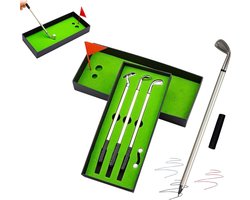 Mini Desktop Golf Game met 3 Golf Club Pennen - Perfecte Geschenk voor Golf Fans en Kantoor Decoratie