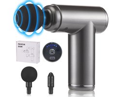 Mini elektrisch massagepistool met 2 massagekoppen voor verlichting van pijn en spierstijfheid