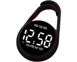 Mini elektronische klok - Digitale klok - Elektronisch horloge - Inclusief touchscreen - Waterbestendig - Bureaudecoratie - Multifunctionele digitale klok - Zwart