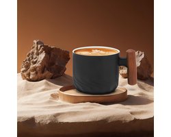Mini Espresso Cups met Handvat - 70 ml - Keramische Koffiemokken voor Espresso/Thee/Mocha - Vaatwasmachinebestendig - Kerstcadeau