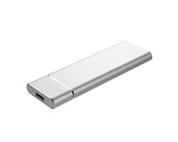 Mini Externe SSD 2TB – Zilver – Draagbare Externe Harde Schijf – Geschikt voor Windows, Mac & Android – USB 3.0 Type C naar USB 3.1 Type A – Mobiele Opslag voor Laptop, PC & Telefoon