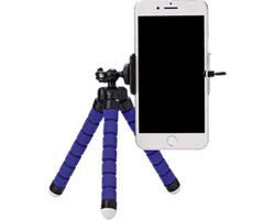 Mini Flexibele Statief - tafel statief - blauw - portable tripod - Geschikt Voor Iphone Samsung Xiaomi Huawei Mobiele Telefoon Smartphone Camera