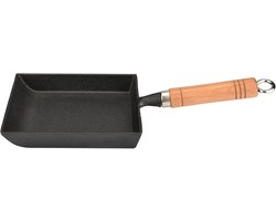 Mini Frying Pan - Houten Handvat - IJzeren Omeletpan - Tamagoyaki - Pannenkoeken - Keuken - Kookaccessoires