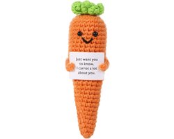 Mini Funny Positive Carrot Doll - Gebreide wortel van wol - Leuk cadeau