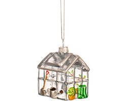 Mini glazen kas kerstbal - Sass & Belle