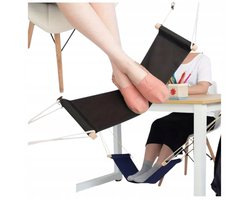 Mini-hangmat onder bureau - Ergonomische voetsteun, zwart