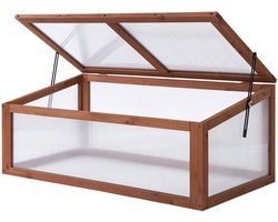 Mini kasje - klein kasje voor in de tuin - met PC - panelen - goede lichtdoorlatendheid - 100L x 65W x 40H cm