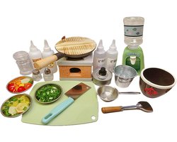 Mini Keukenset - Kinderspeelgoed Keuken - Leren Koken - Echt Keukengerei - 18.6 cm - Upgrade Pakket