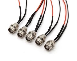 Mini LED indicatielampje - Warm wit - 10mm - 12/24V - Metalen behuizing