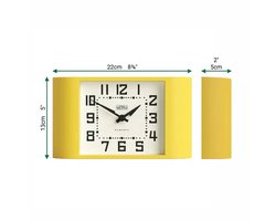 Mini Metro tafelklok geel