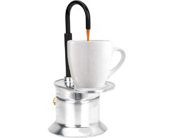 Mini Moka Pot van 50 ml - Aluminium Koffiezetapparaat voor Thuis en Onderweg