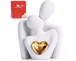 Mini paar standbeeld tv-standaard decoratieartikelen voor woonkamer en slaapkamer - sculptuur voor jubileum, bruiloft en als liefdesgeschenk voor koppels 2025 Knick