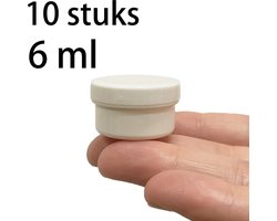 Mini Plastic Potjes met Deksel - 6 ml - 10 stuks - Reispotjes Hervulbaar klein - Cosmetica potje - Lege Potjes - Zalfpotje